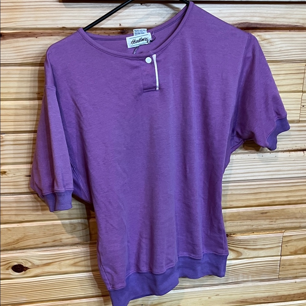 Hanes Women's Casual Purple Short Sleeve Tee